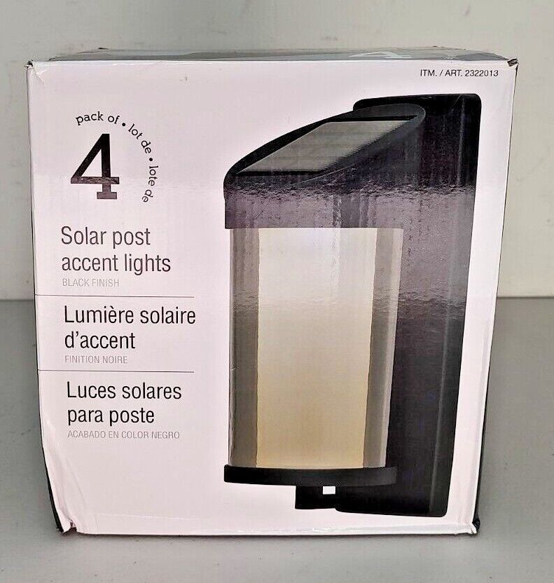 GTX SOLAR POST LIGHTS 4PK - Retail $34.99