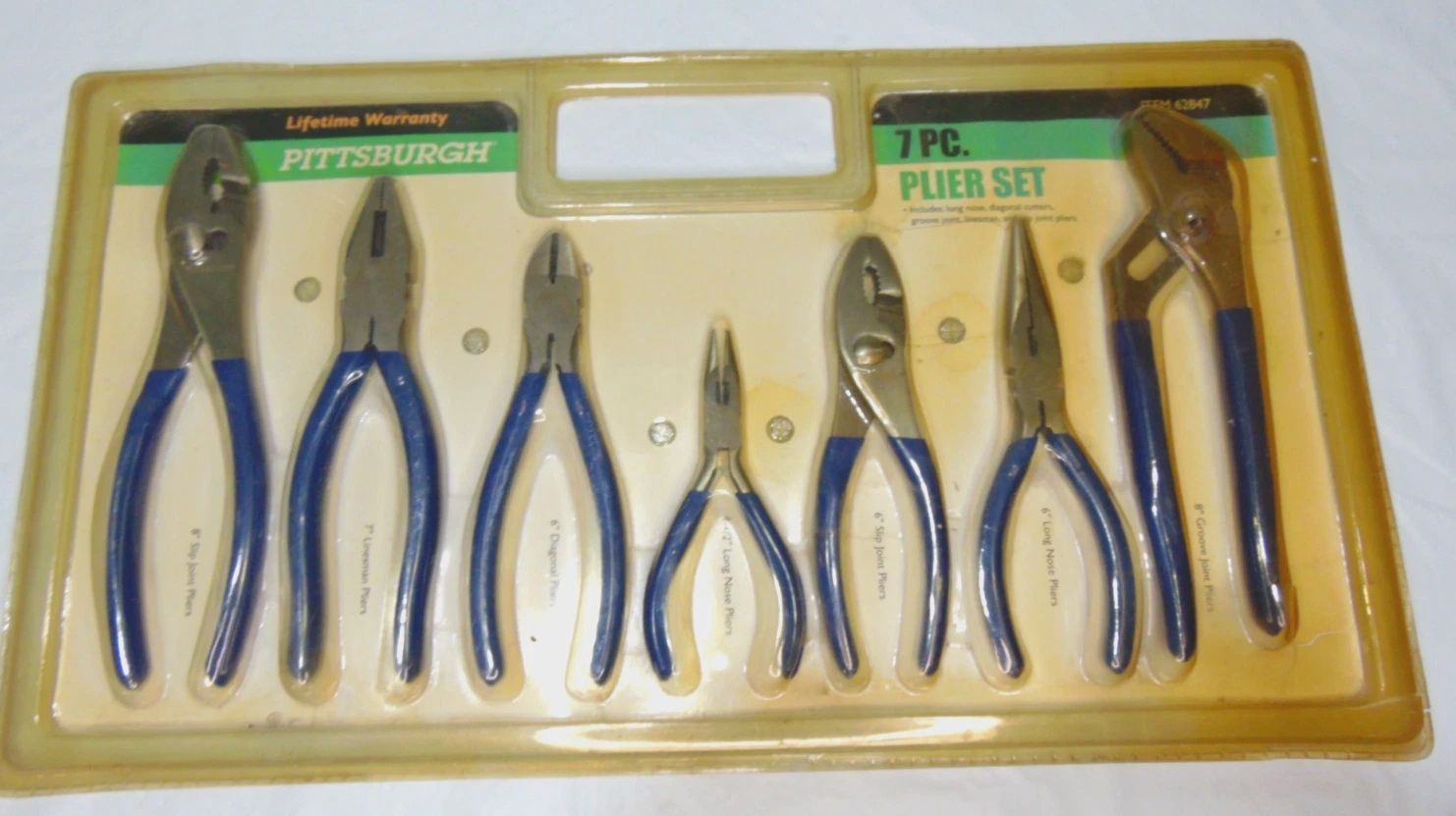 PITTSBURGH 7pc Various Plier Set Made of Carbon Steel #62847 - Retail $29.99