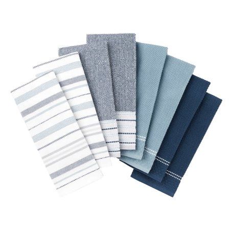 Town &amp; Country Living Sabrina Kitchen Towel 8-Pack - Blue - Retail $15.00