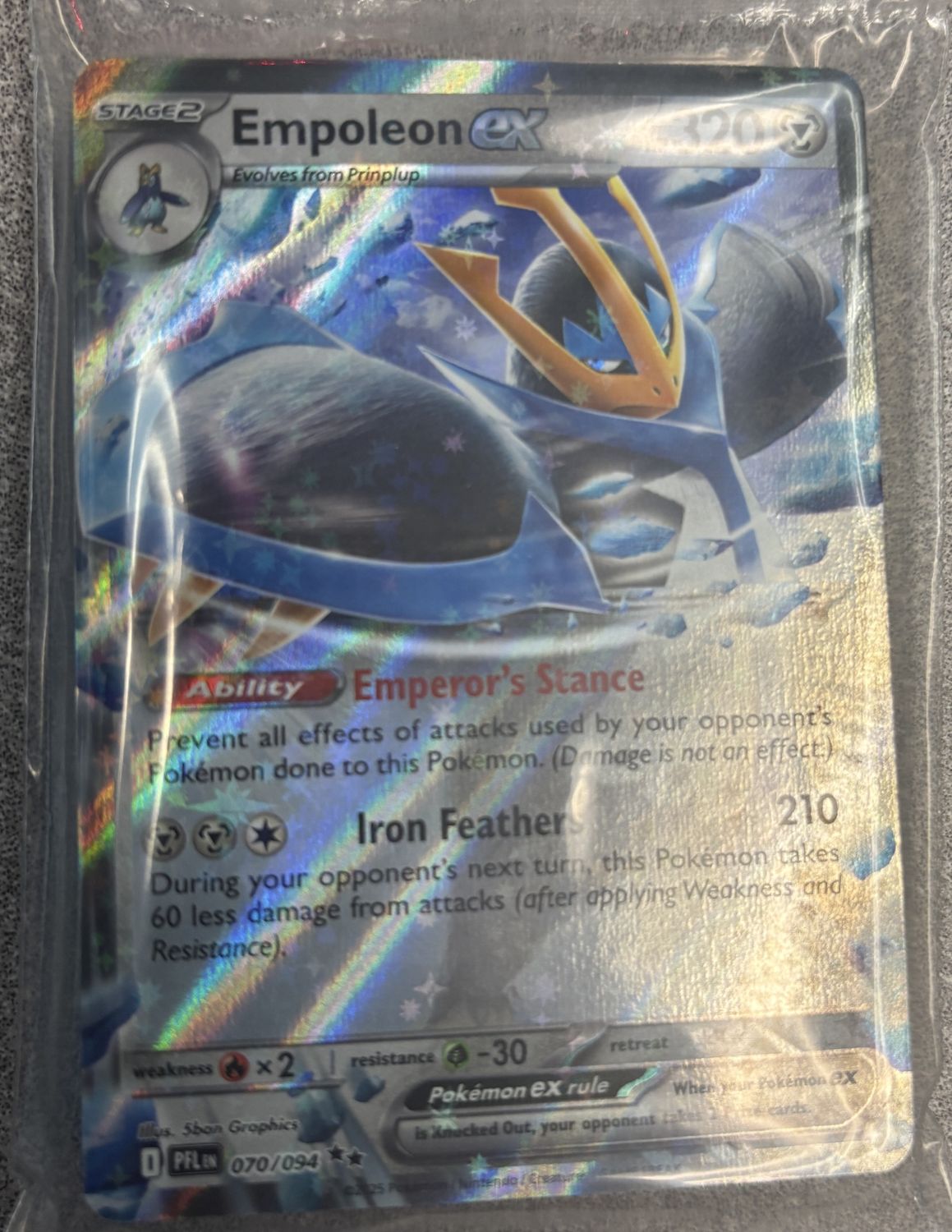 25- Card Pokemon Starter Mini-Pack (Empoleon ex Metal Normal)