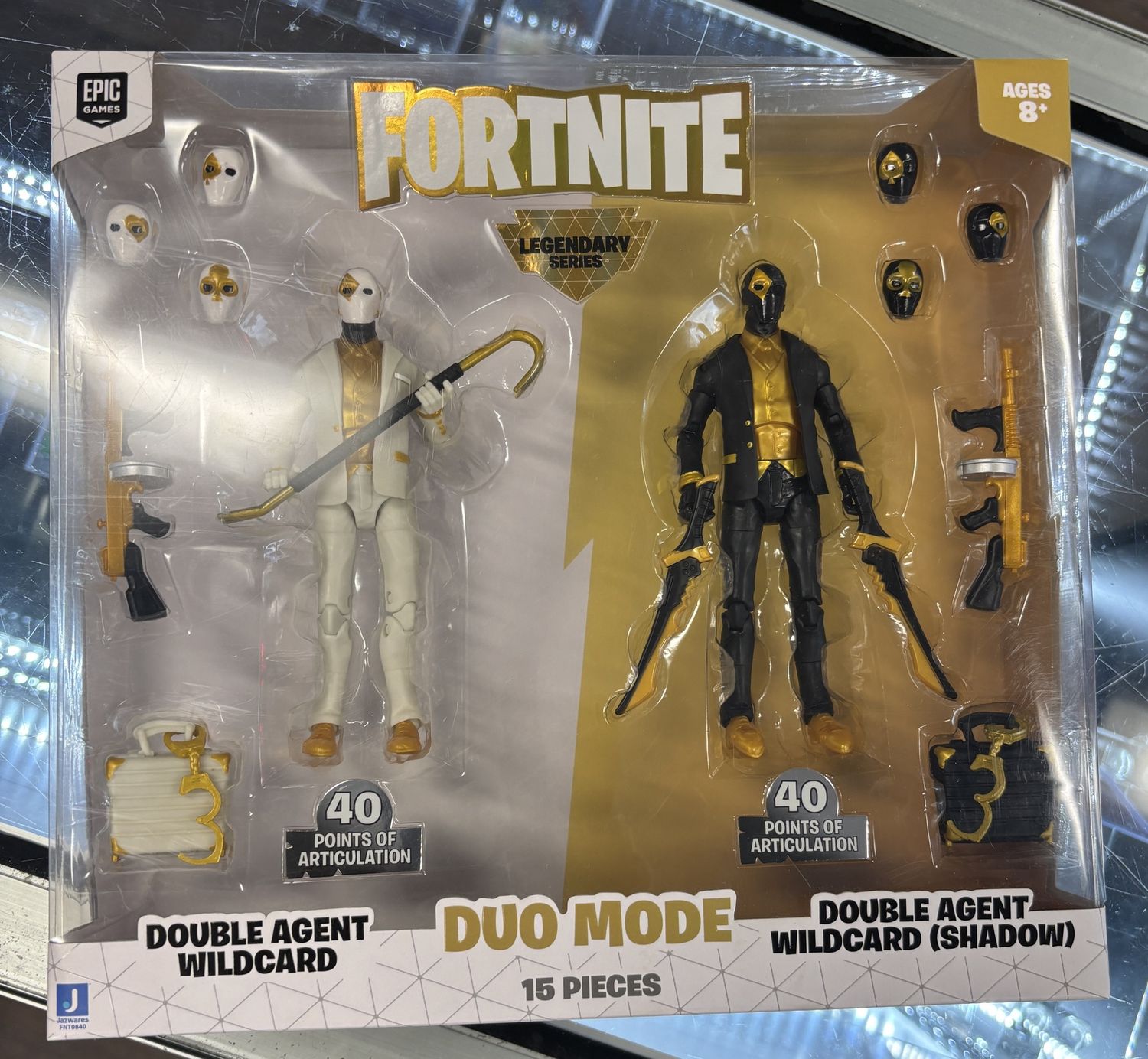 Double Agent Wildcard Figures (Black/Gold and Gold/White) - Fortnite Legendary Series