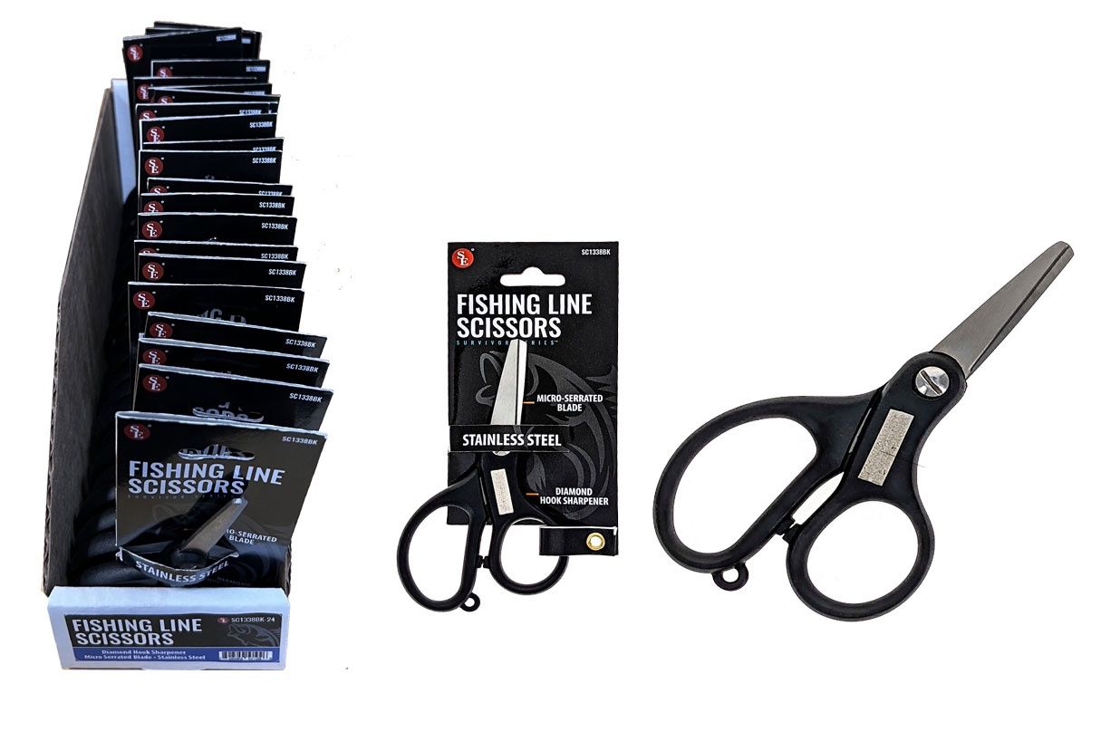 5” Fishing Line Scissors with Diamond Sharpener