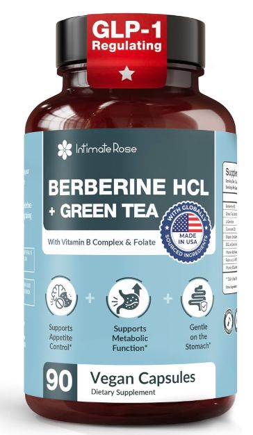 Natural Weight Management with Berberine HCL &amp; Green Tea Extract - Retail $36.99