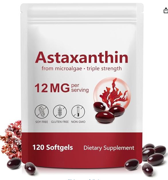 TSDAWN Astaxanthin 12mg, 120 Softgels - Retail $15.99