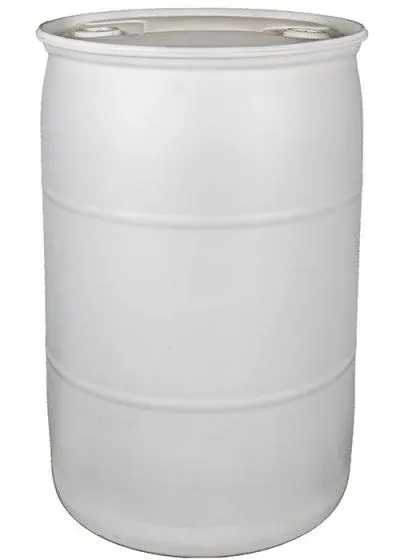 White 55 Gallon Food Grade Closed Head Drum Barrel