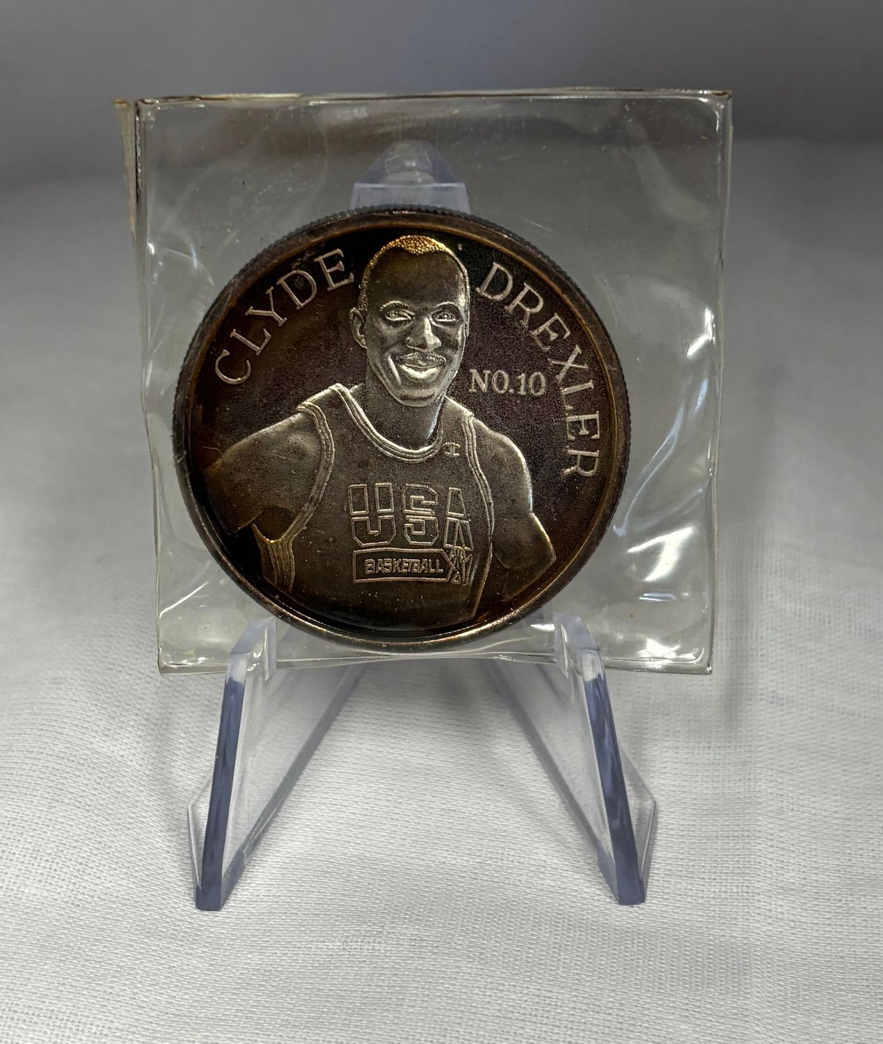 1992 USA Basketball Silver Commemorative Round - Clyde Drexler