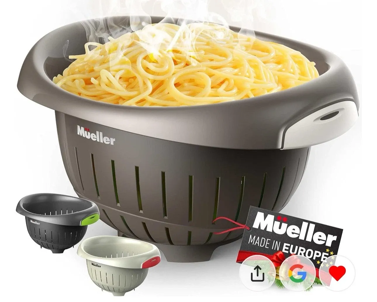 Mueller European-Made Colander/Strainer