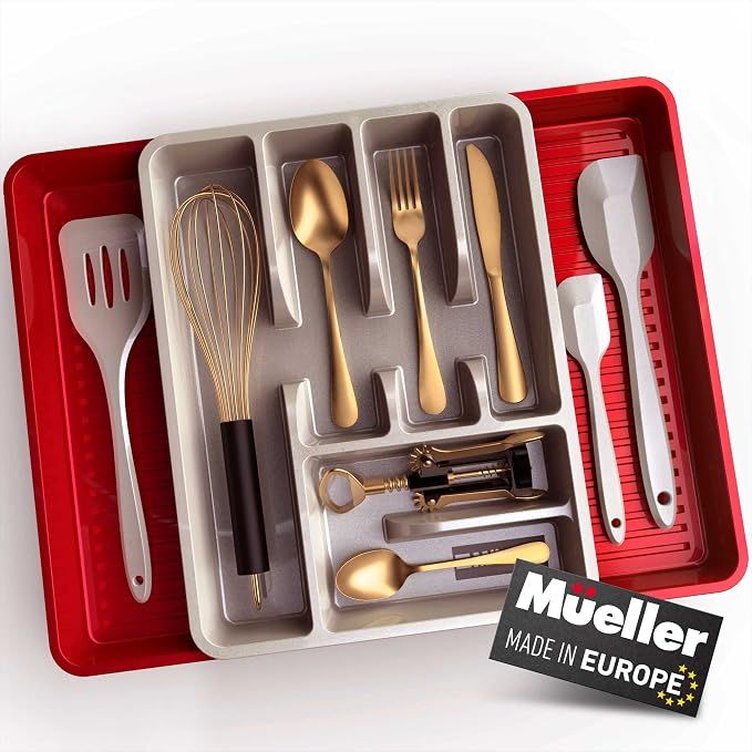 Mueller Large Flatware Kitchen Drawer Organizer