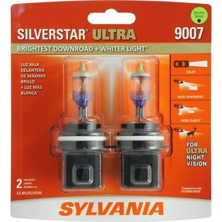 Sylvania 9007 SilverStar ULTRA Halogen Headlight Bulb 2 Pack Compatible with Multiple Cars - Retail $44.75