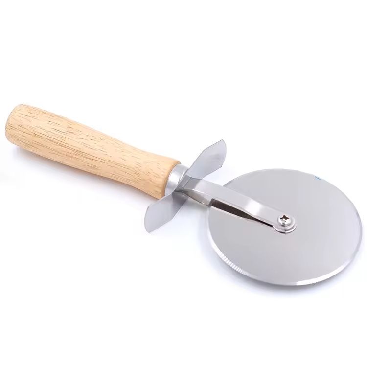 4334 - Pizza Cutter, Rolled Handle, 13.75x4", Stainless - Retail $7.50