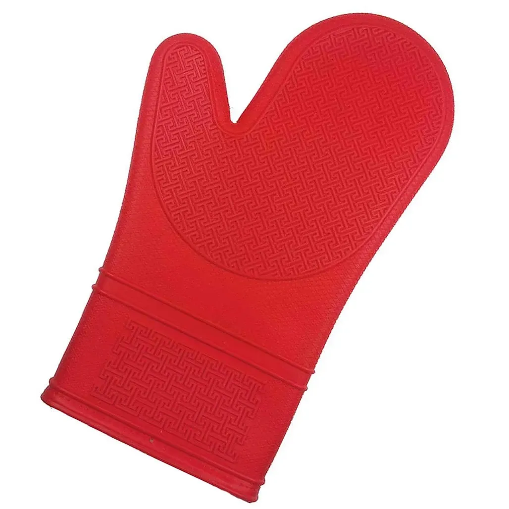 32376 - Silicone Oven Mitt 11", 425F, Red, 2-Pack - Retail $12.50