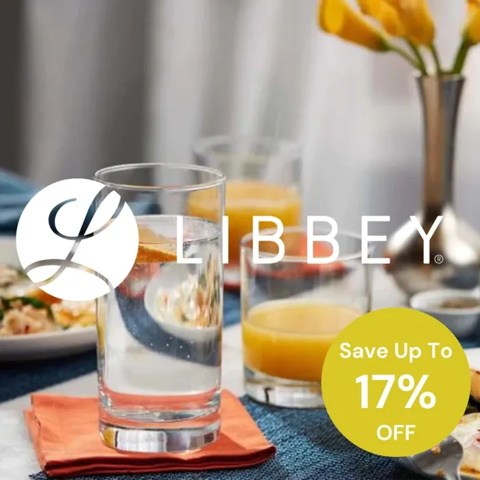 LIBBEY 16PC DRINKWARE SET - Retail $18.99