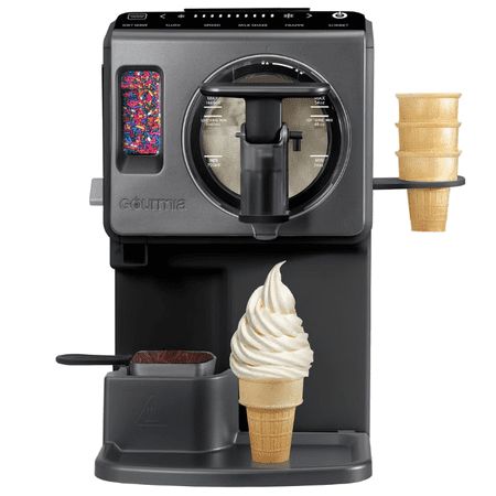 Gourmia GSI1020 2-Quart Automatic Soft Serve Ice Cream &amp; Frozen Drink Maker  6 One-Touch Presets  Built-In Cooling  Texture Control  Topping Dispenser &amp; Warmer - Retail $242.22