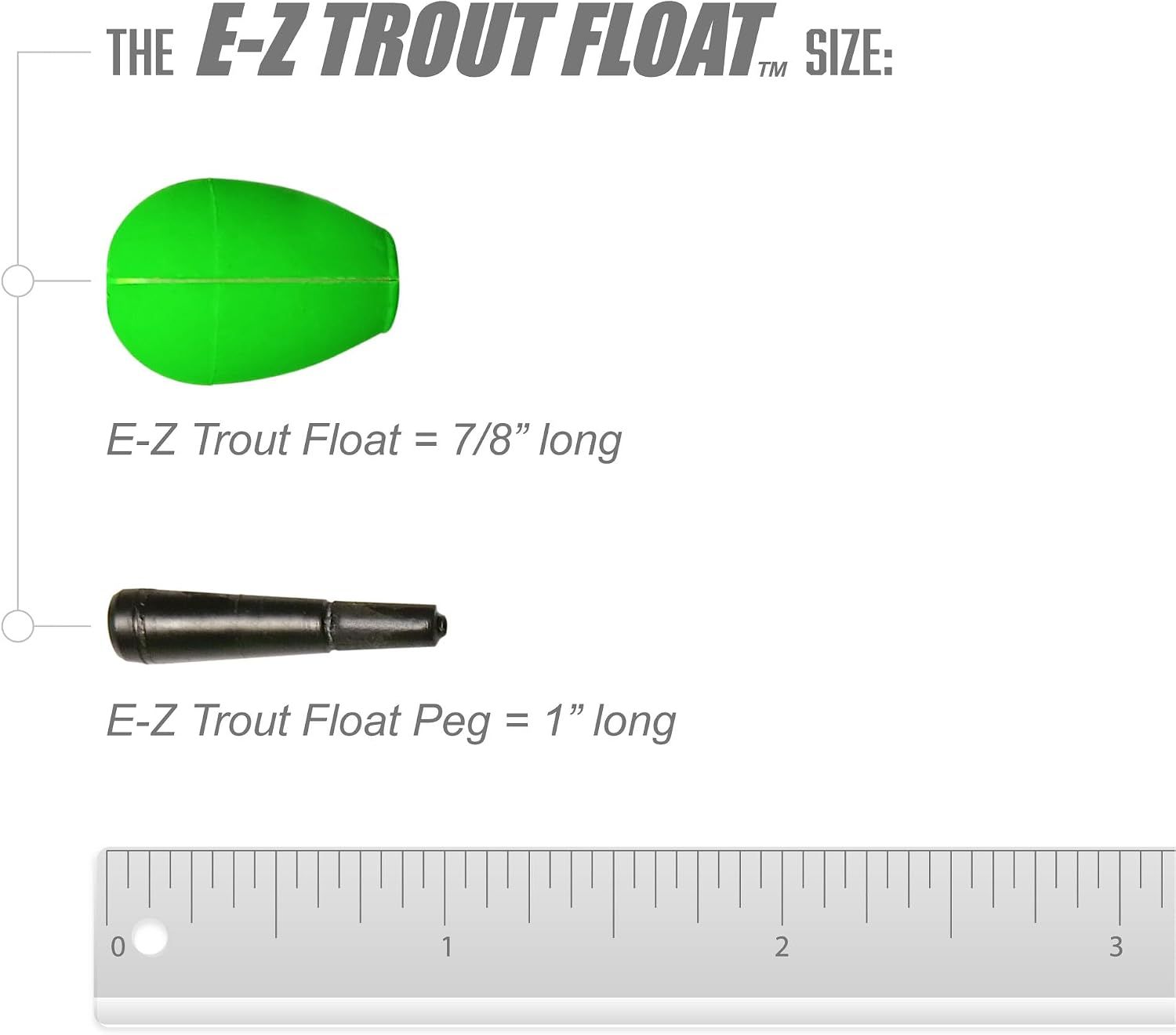 E-Z Trout Float - Slotted Foam Fishing Bobbers - (2 pc.)