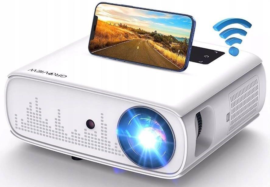 GROVIEW JQ818C Full HD 1080P Wi-Fi Bluetooth Home Theater Projector - Retail $249.99