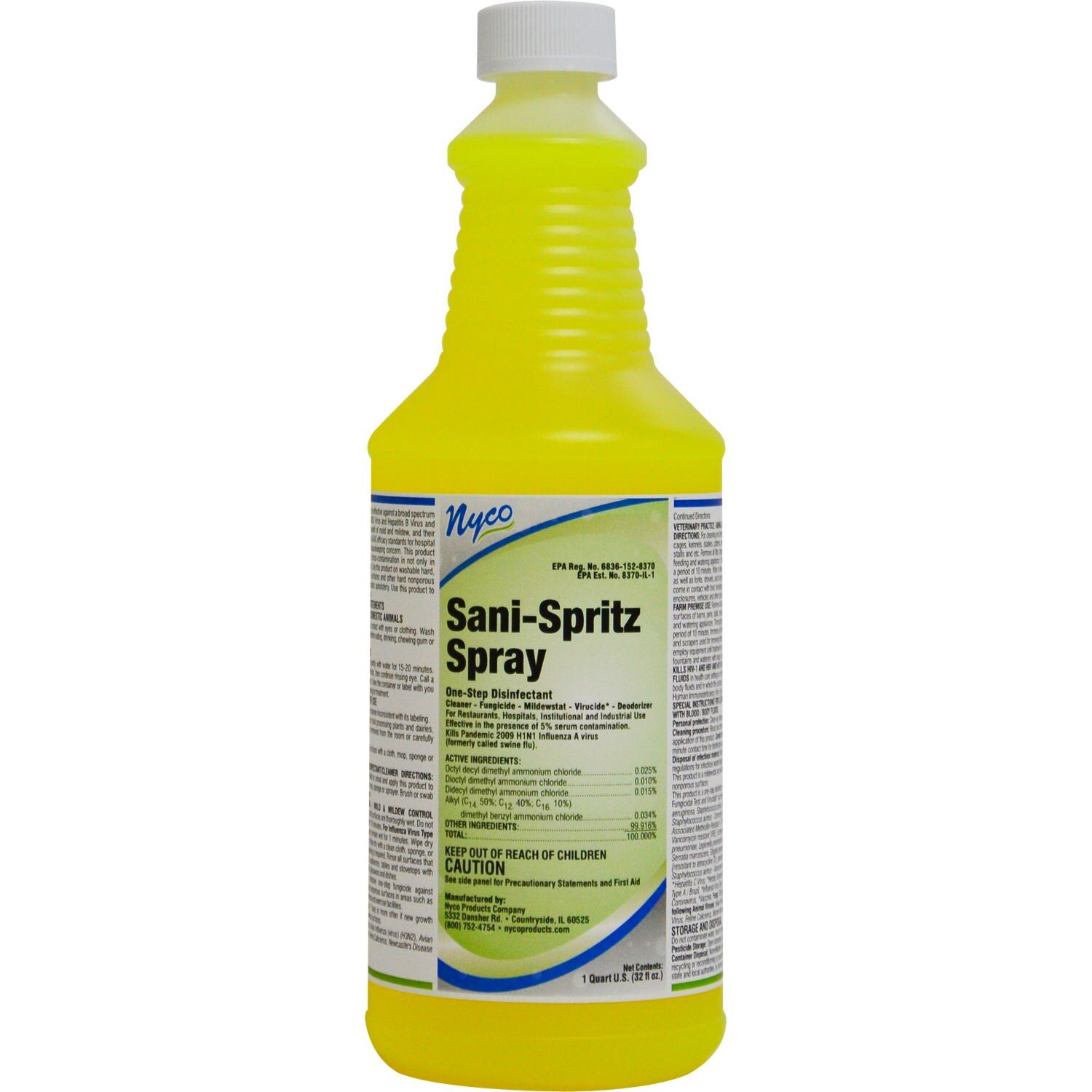 1 Case (12 bottles) - Nyco Sani-Spritz II Disinfectant Spray (32 fl oz /bottle) - Retail $9.99