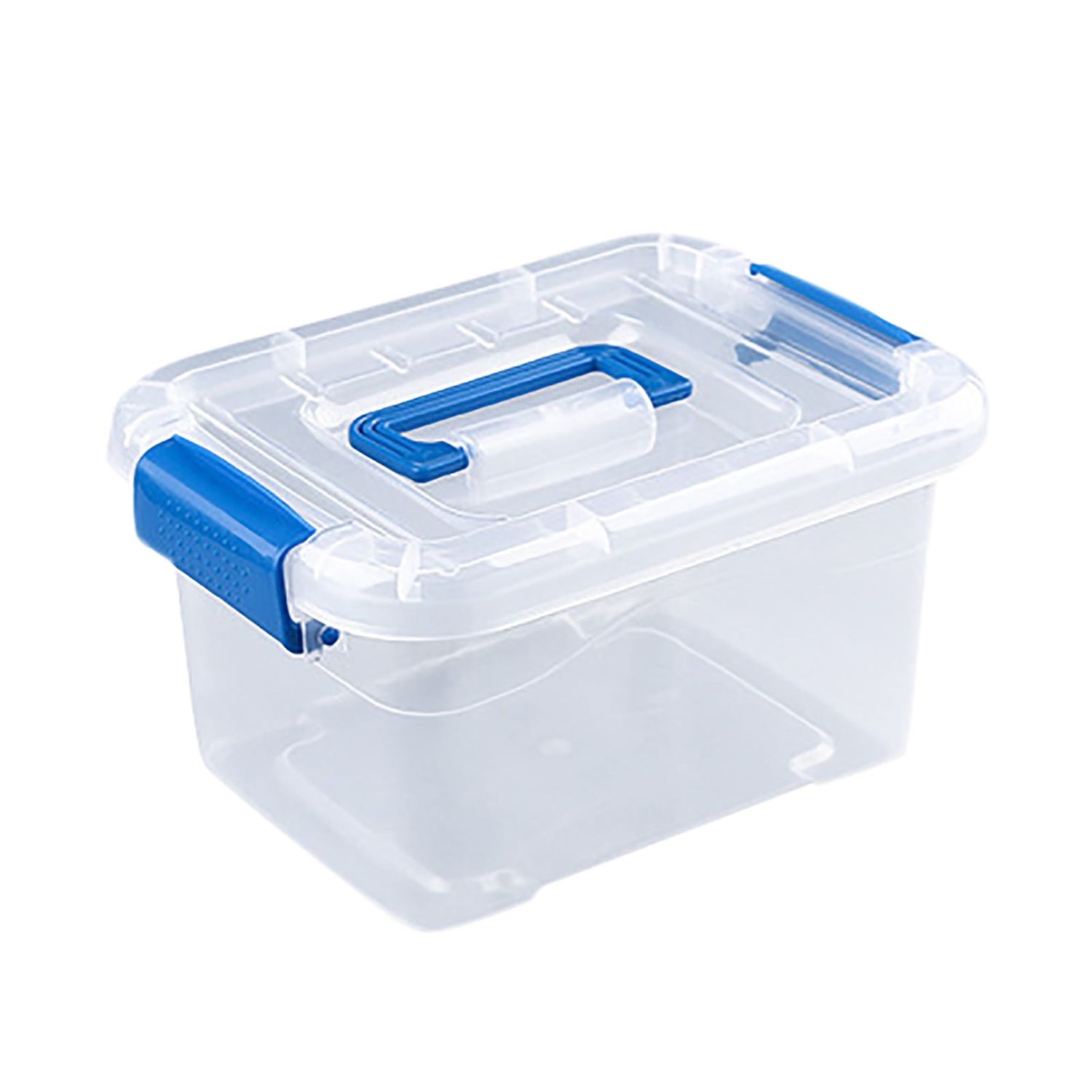 Clear bin with cool grey 11C handle 2PK Storage bin Size: