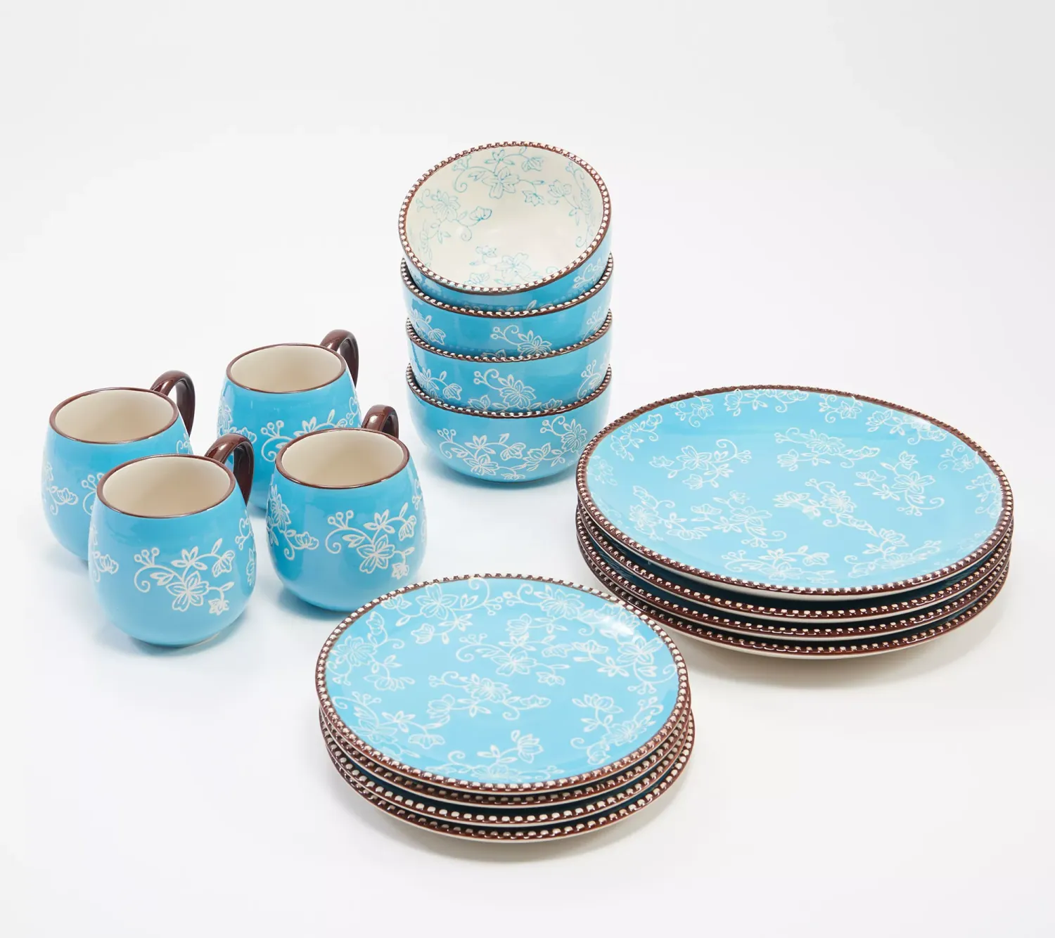 Temp-tations Floral Lace 16-Piece Essential Dinnerware