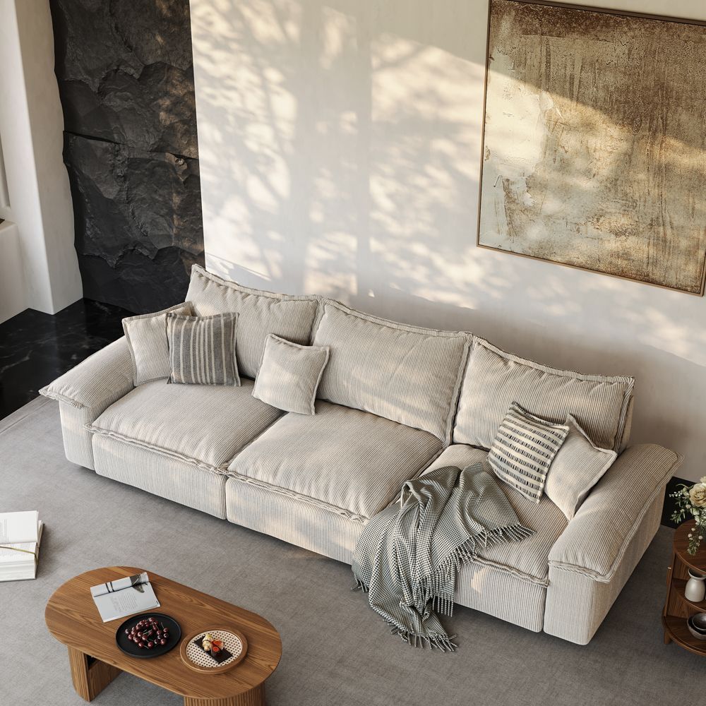 S&amp;S Aire Modular Sofa 3-Seater - Deep 129.23 Taupe"-1