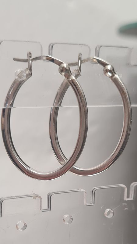 Sterling Silver Hoops - Oval