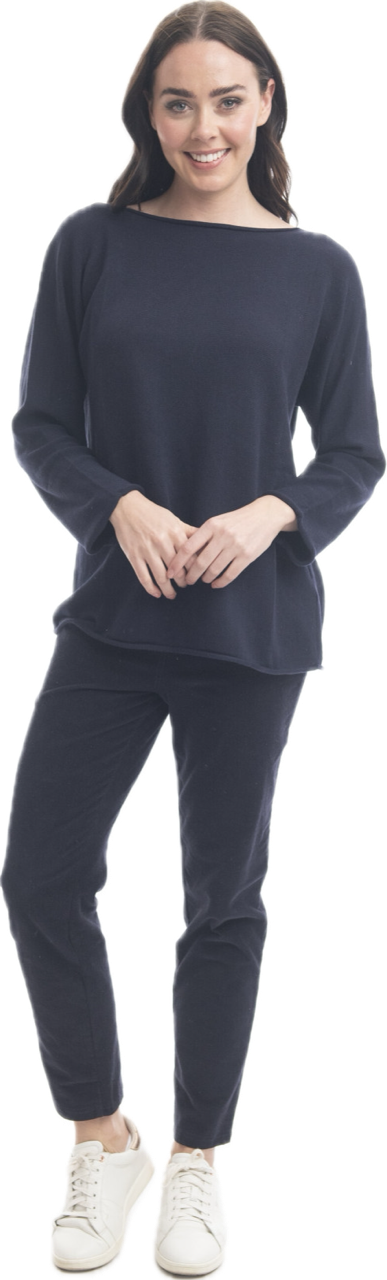 Boat Neck Top Black