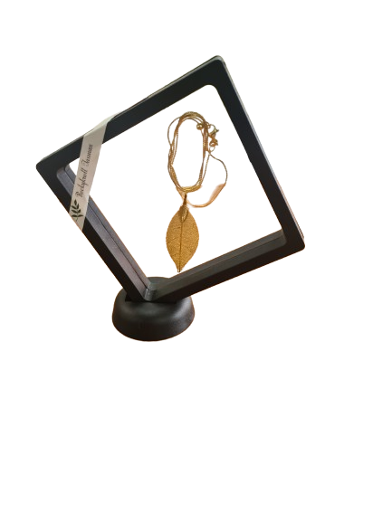 Silver Leaf Necklace - Gold