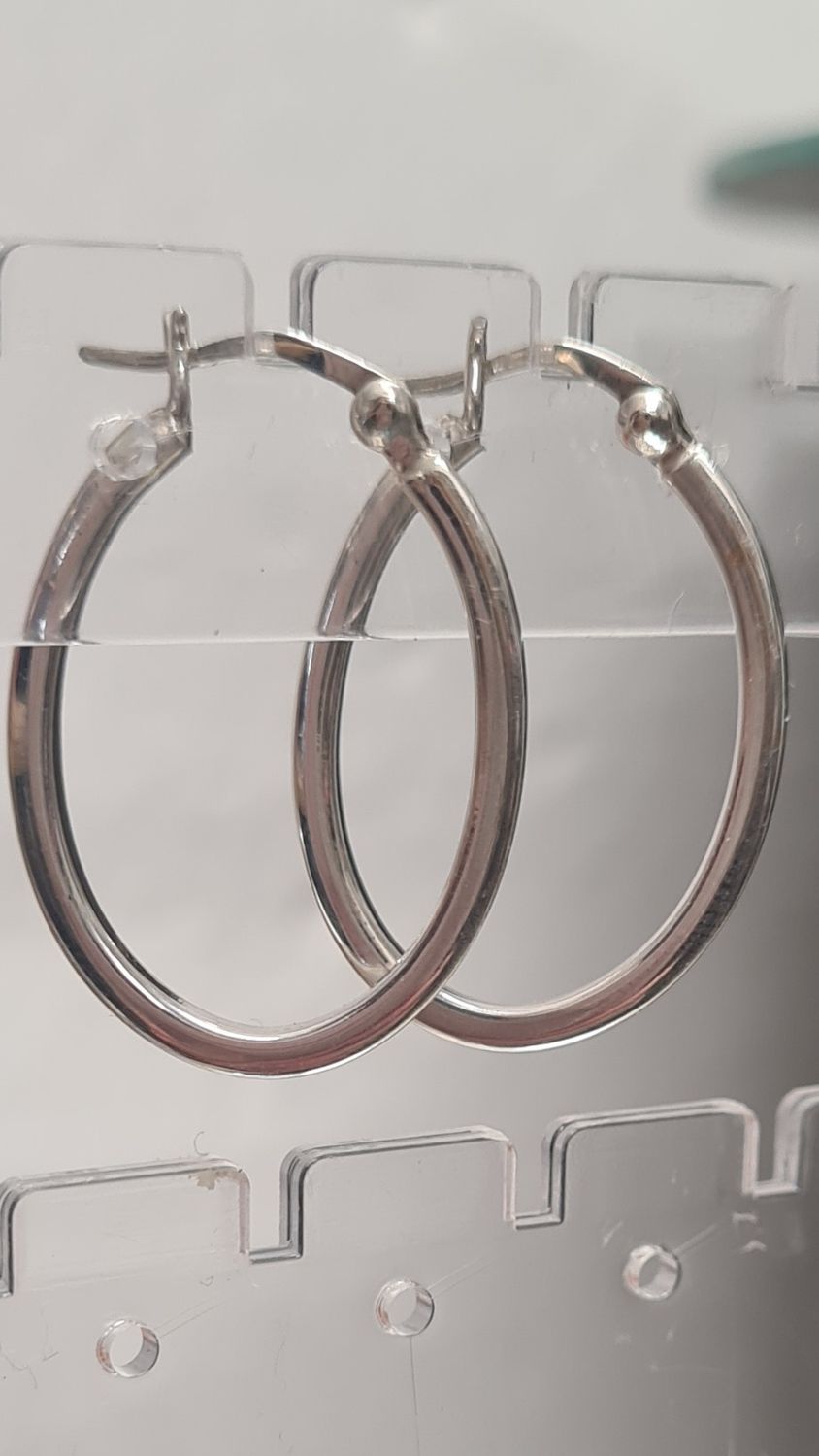 Solid Sterling Silver Hoop Earrings
