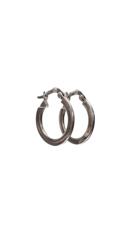 Small Solid Sterling Silver Hoops