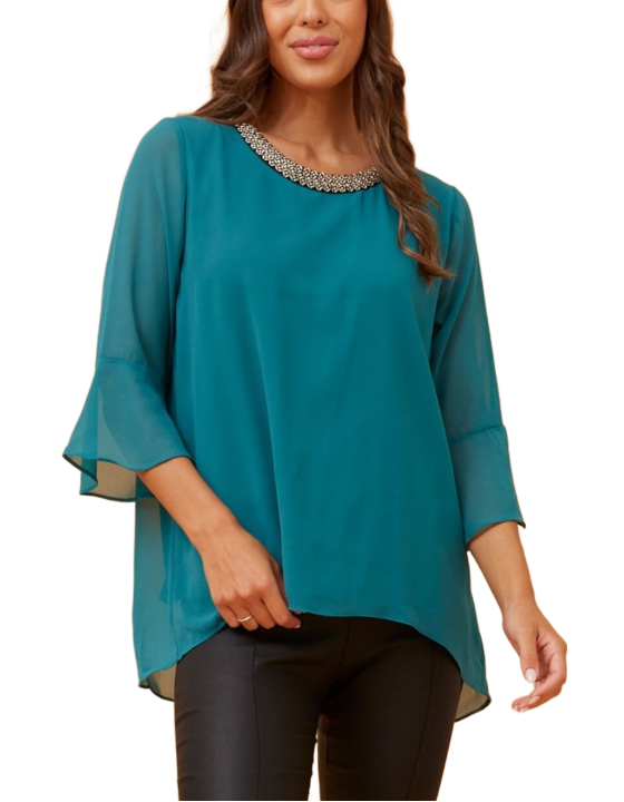 Monique Sequin Trim Top