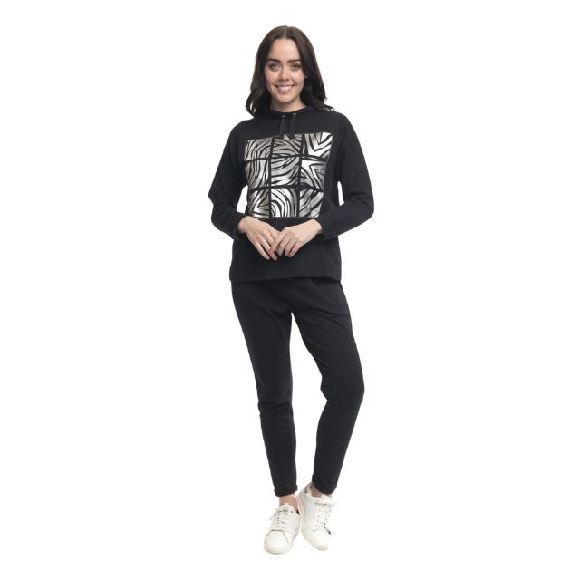 Silver Foil Jumper Black