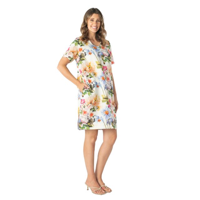Floral Linen Dress