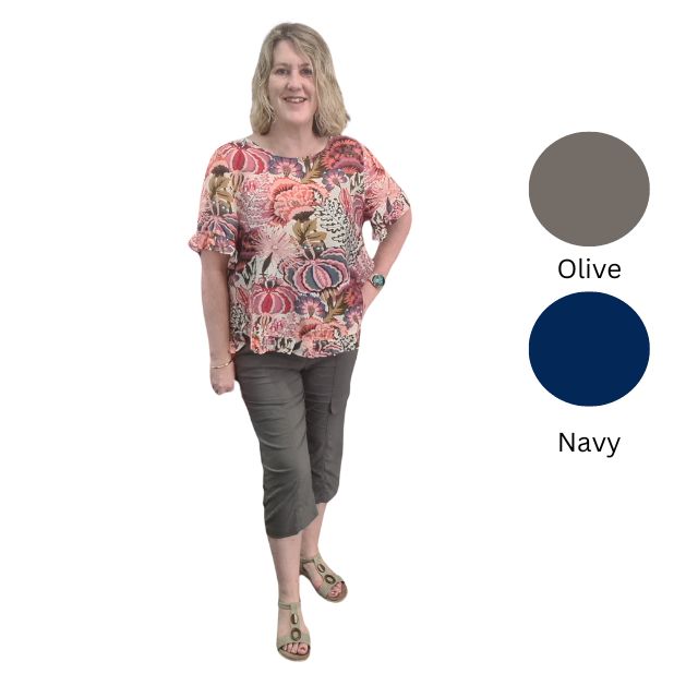 3/4 Cargo Pants Navy