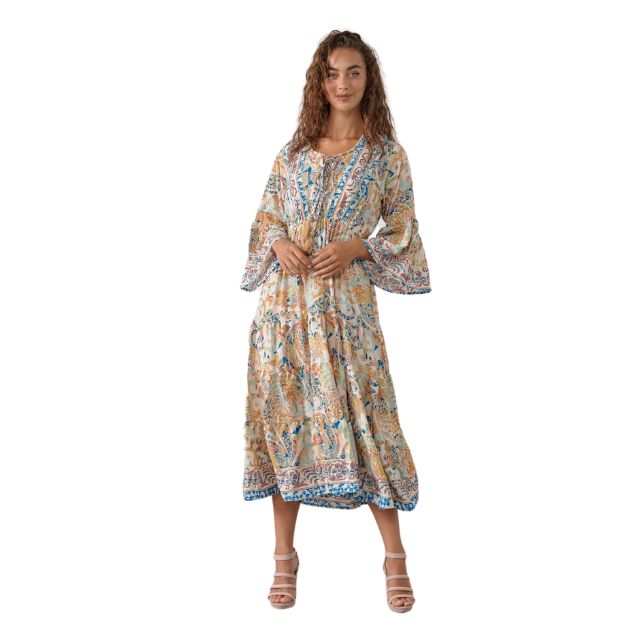 Gold Foil Dress Multi