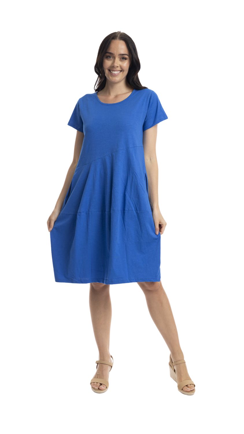 Summer Bubble Dress Cobalt