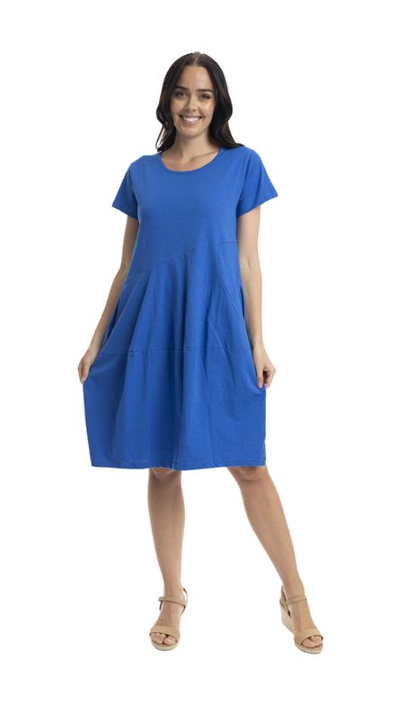 Summer Bubble Dress Cobalt