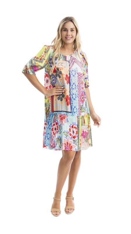 Oriental Print Dress