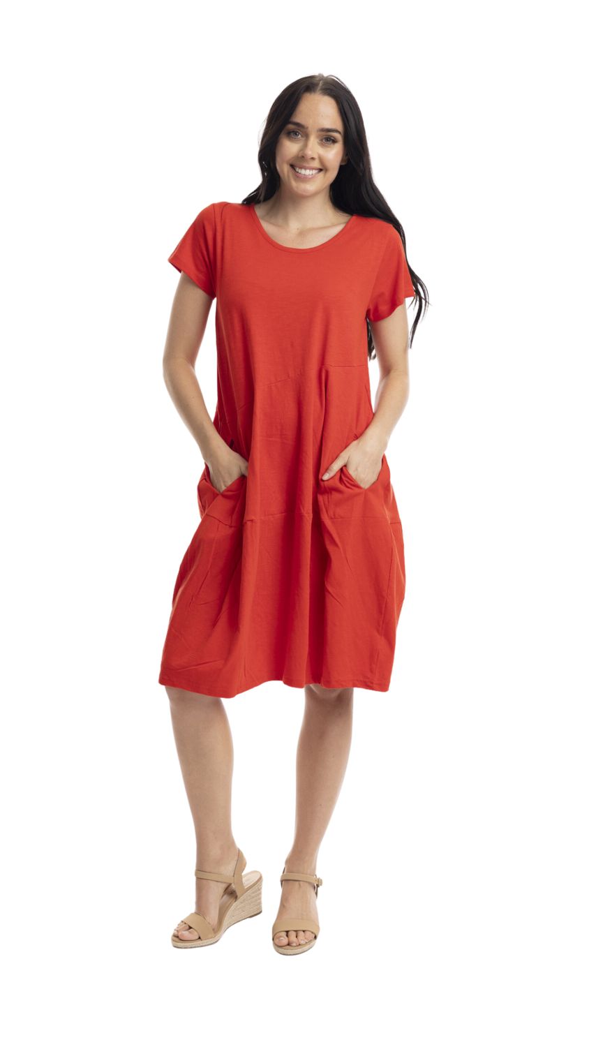 Summer Bubble Dress Red