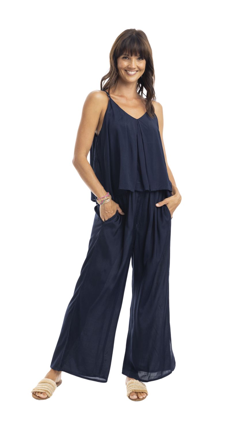 Silky Pant Dark Navy