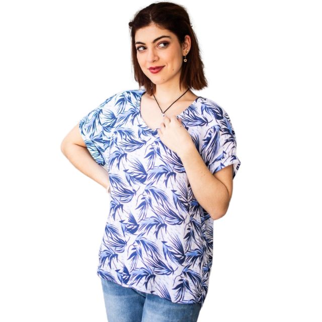 Blue Leaves Top