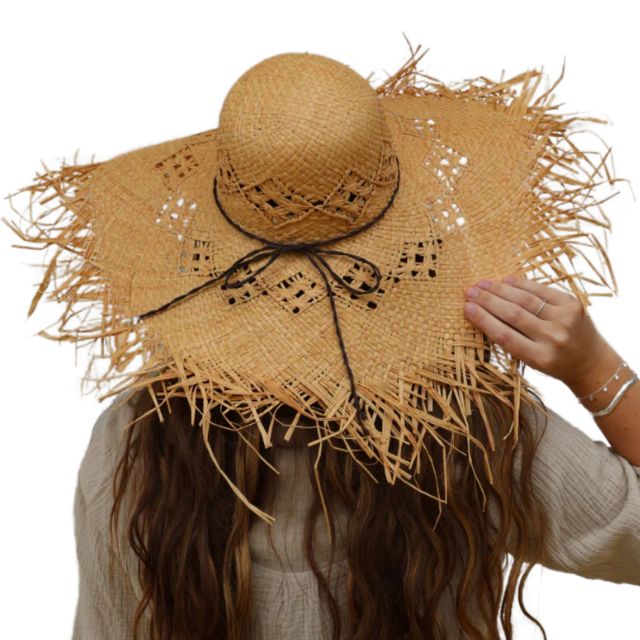 Frayed Raffia Hat