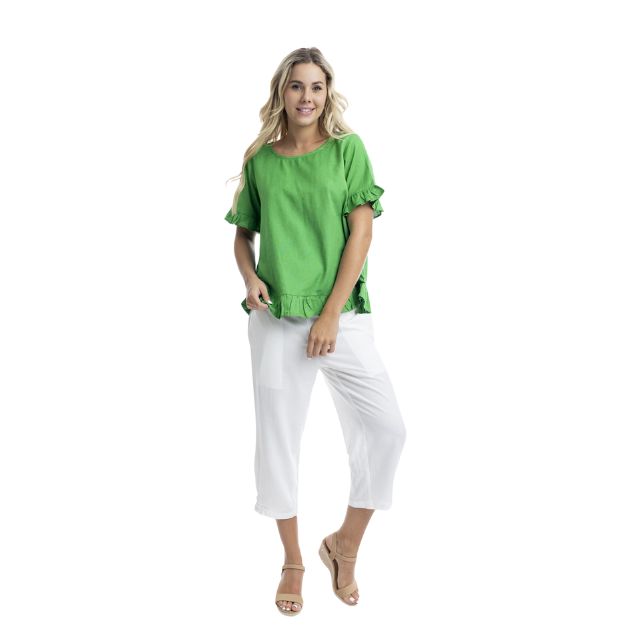 Linen Frill Top Parakeet