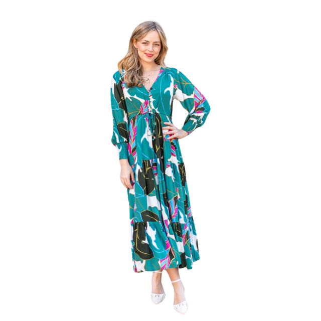 Teal Abstract Maxi