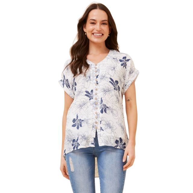 Bella Top Navy Floral