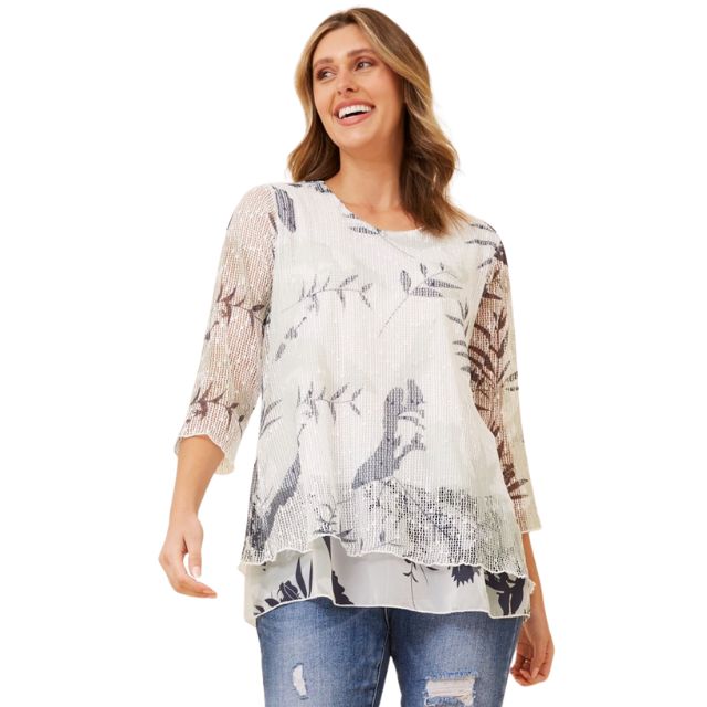 Fern Mesh Top