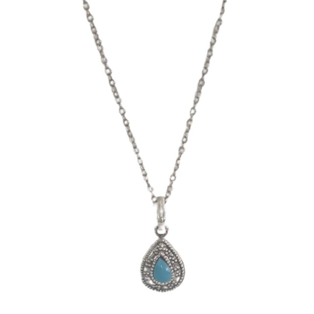 Turquoise Teardrop Necklace