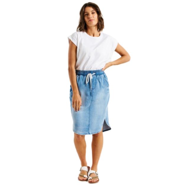 Elasticated Denim Skirt