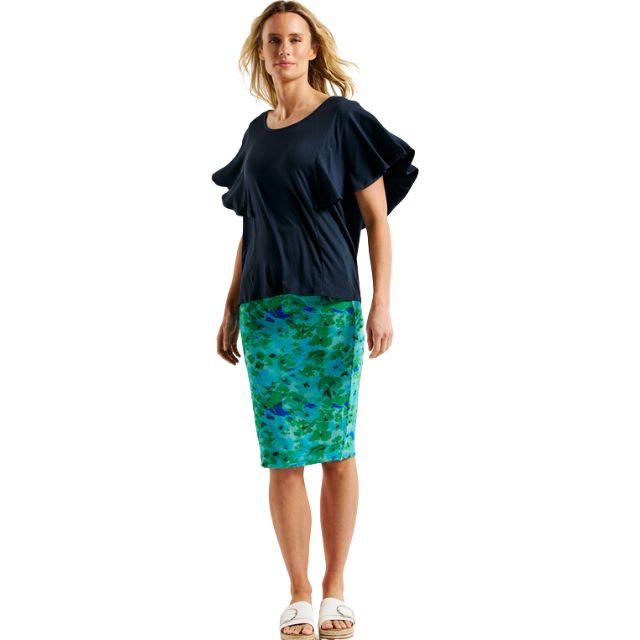 Bamboo Frill Sleeve Tee