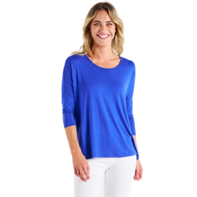 Katelyn 3/4 Sleeve Top Cobalt