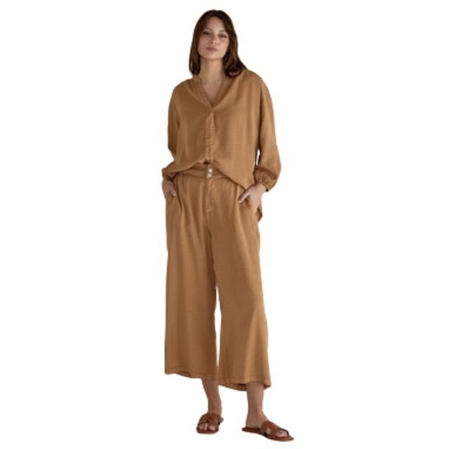 Lyocell Relaxed Pants Tan