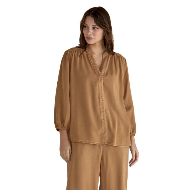 Lyocell Blouse Tan